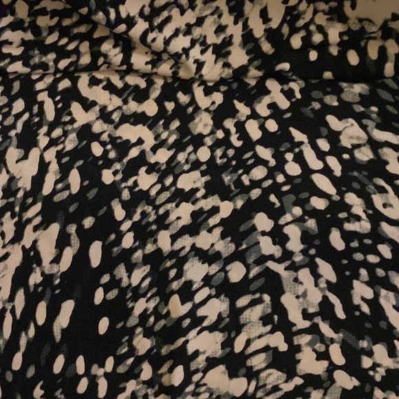 RALPH LAUREN Faux Wrap Front Dress, Size 12, Black/Beige Abstract Print - Picture 6 of 6